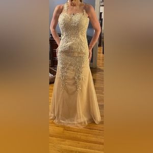 Evening Dress, Bridal, Special Occasion, size 2, Champagne